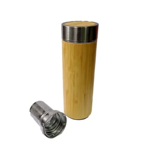 Termo Acero Inoxidable Bamboo con Infusor 450 ml