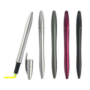 Lapicero plástico con resaltador superior slim – 14.5 cm x 1.2 cm
