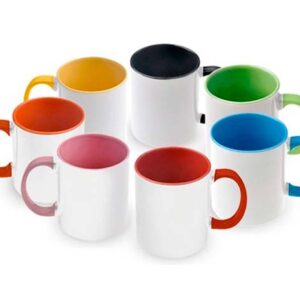 TAZA CERÁMICO PARA SUBLIMADO COLORES INTERIOR