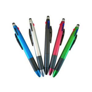 Lapicero plástico con touch y 3 cargas – 13.5 cm x 1.5 cm