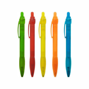 Lapicero plástico retráctil totalmente traslúcido – 13 cm x 1 cm