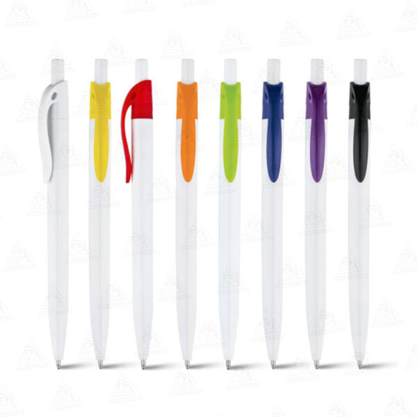 Lapicero plástico retráctil cuerpo traslúcido con grip antideslizante – 14 cm x 1 cm
