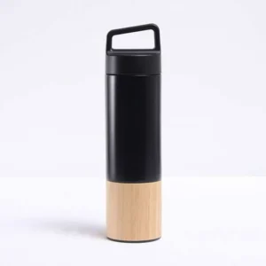 Termo Metálico Bambú 500 ml – 28 cm x 7 cm